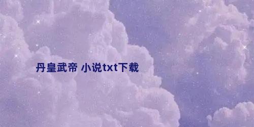 丹皇武帝 小说txt下载